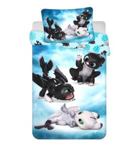 Obliečky do postieľky Ako vycvičiť draka Babies , Barva - Modrá , Rozměr textilu - 100x135