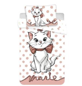 Obliečky do postieľky Mačička Marie dots , Barva - Biela , Rozměr textilu - 100x135