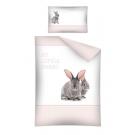 Obliečky do postieľky Zajačici , Barva - Ružová , Rozměr textilu - 100x135