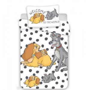 Obliečky do postieľky Lady a Tramp baby , Rozměr textilu - 100x135