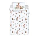 Obliečky do postieľky Lesné zvieratká baby , Barva - Biela , Rozměr textilu - 100x135