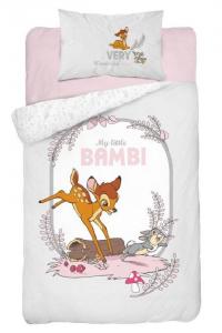 Obliečky do postieľky Little Bambi , Barva - Šedo-růžová , Rozměr textilu - 100x135