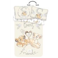 Obliečky do postieľky Leví Kráľ best friends baby , Barva - Béžová , Rozměr textilu - 100x135