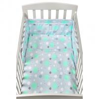 Obliečky do postieľky New Baby , Barva - Zelená , Rozměr textilu - 90x120