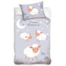 Obliečky do postieľky Ovečky Sweet Dreams , Barva - Svetlo šedá , Rozměr textilu - 100x135