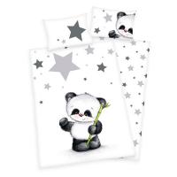 Obliečky do postieľky Panda , Barva - Bielo-čierna , Rozměr textilu - 100x135
