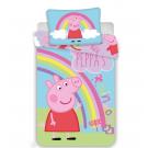 Obliečky do postieľky Peppa Pig dúha , Barva - Barevná , Rozměr textilu - 100x135