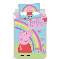 Obliečky do postieľky Peppa Pig dúha