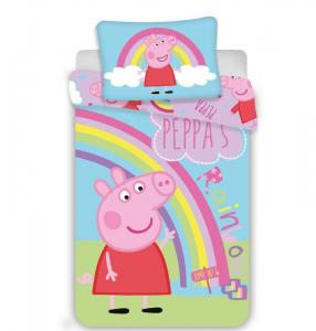 Obliečky do postieľky Peppa Pig dúha , Barva - Barevná , Rozměr textilu - 100x135