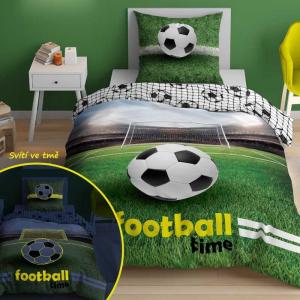 Obliečky Futbal time svietiace , Rozměr textilu - 140x200