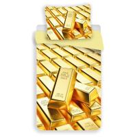 Obliečky Gold micro , Barva - Zlatá , Rozměr textilu - 140x200