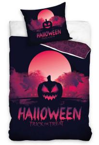 Obliečky Halloween Trick or Treat - 2. Kvalita , Barva - Fialová , Rozměr textilu - 140x200