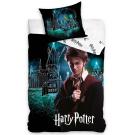 Obliečky Harry Potter Kúzelné Rokfort , Barva - Černo-zelená , Rozměr textilu - 140x200