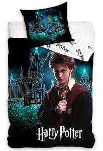 Obliečky Harry Potter Kúzelné Rokfort , Barva - Čierna , Rozměr textilu - 140x200
