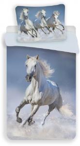 Obliečky Horses white , Barva - Modrá , Rozměr textilu - 140x200