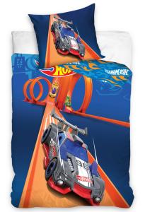Obliečky Hot Wheels Nekonečná slučka , Barva - Modrá