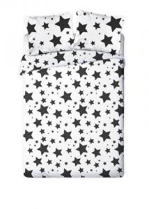 Obliečky Hviezdy , Barva - Bielo-čierna , Rozměr textilu - 200x220