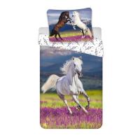 Obliečky Kôň Meadow , Barva - Biela , Rozměr textilu - 140x200