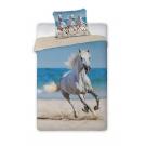 Obliečky Kôň na pláži , Barva - Modrá , Rozměr textilu - 140x200