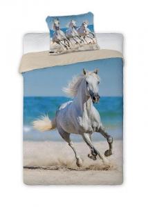 Obliečky Kôň na pláži , Barva - Modrá , Rozměr textilu - 140x200