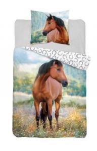 Obliečky kôň v stepi , Barva - Barevná , Rozměr textilu - 140x200