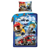 Obliečky LEGO City , Barva - Modrá , Rozměr textilu - 140x200