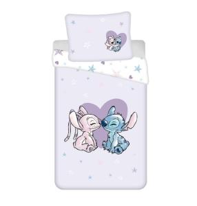 Obliečky Lilo and Stitch Heart , Barva - Svetlo fialová , Rozměr textilu - 140x200