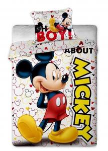 OBLIEČKY MICKEY , Barva - Biela , Rozměr textilu - 140x200