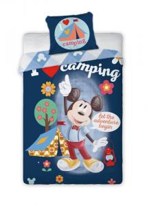 Obliečky Mickey camping , Barva - Modrá , Rozměr textilu - 140x200