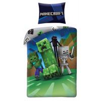 Obliečky Minecraft Monsters , Barva - Modro-zelená , Rozměr textilu - 140x200