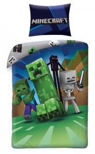 Obliečky Minecraft Monsters , Barva - Modro-zelená