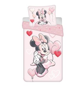 Obliečky Minnie Srdce , Barva - Svetlo ružová , Rozměr textilu - 140x200