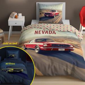 Obliečky Mustang svietiace , Barva - Barevná , Rozměr textilu - 140x200