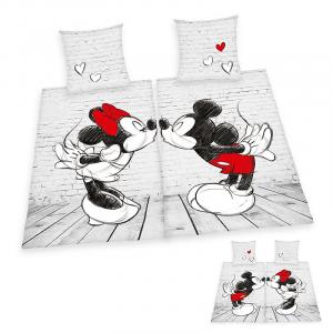 Obliečky na dve postele Mickey a Minnie , Rozměr textilu - 140x200