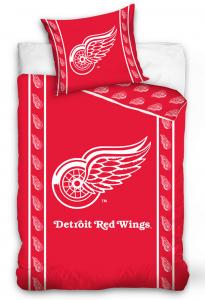 Obliečky NHL Detroit Red Wings Stripes , Barva - Červená , Rozměr textilu - 140x200