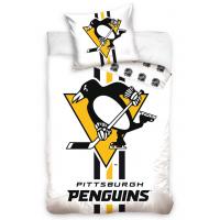 Obliečky NHL Pittsburgh Penguins White , Barva - Biela , Rozměr textilu - 140x200