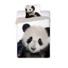 Obliečky Panda , Barva - Bielo-čierna , Rozměr textilu - 140x200