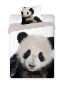 Obliečky Panda , Barva - Bielo-čierna , Rozměr textilu - 140x200