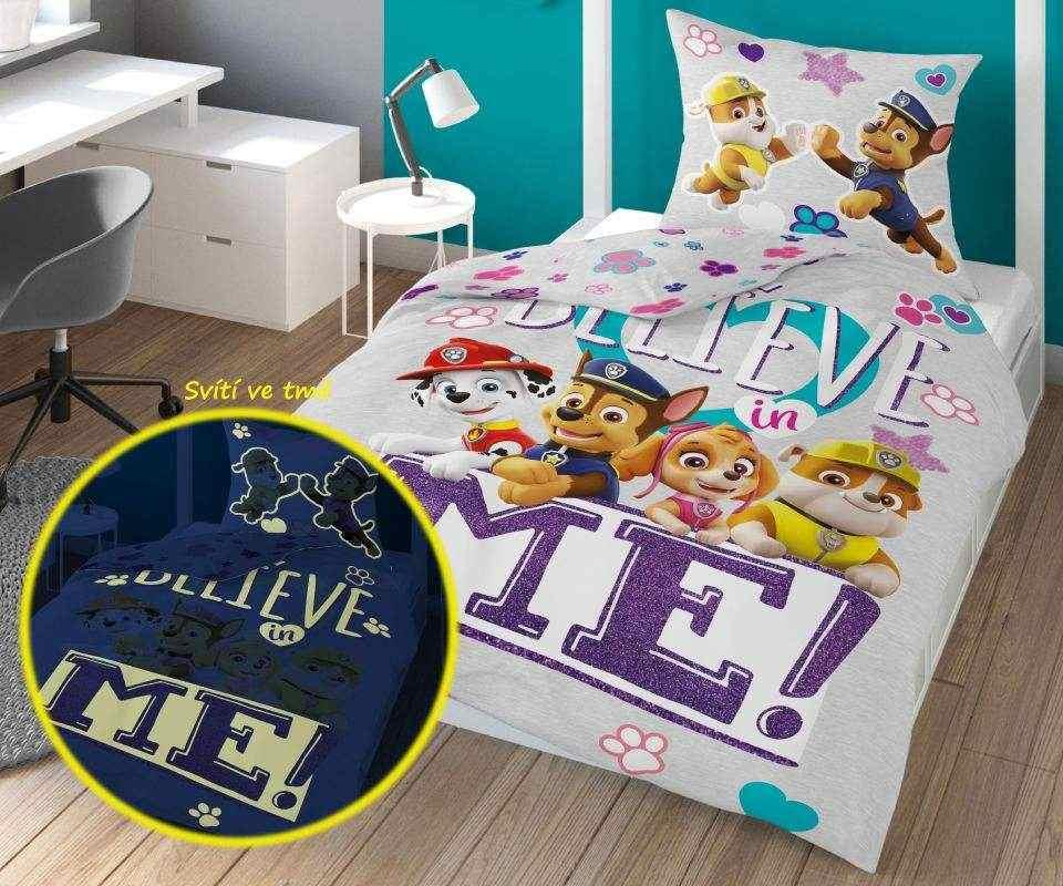 Povlečení Paw Patrol believe svítící