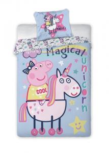 Obliečky Peppa Pig magic , Barva - Světlo modrá , Rozměr textilu - 140x200