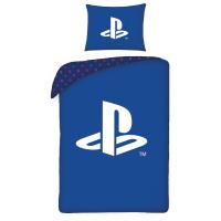 Obliečky Playstation Logo , Barva - Modrá , Rozměr textilu - 140x200