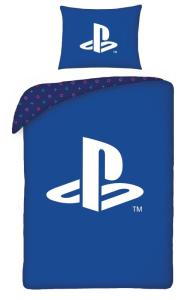 Obliečky Playstation Logo , Barva - Modrá , Rozměr textilu - 140x200