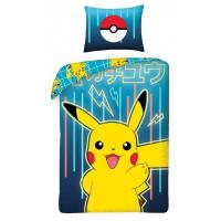 Obliečky Pokémon Pikachu , Barva - Modrá , Rozměr textilu - 140x200