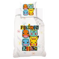 obliečky Pokémon Rocks , Barva - Biela , Rozměr textilu - 140x200
