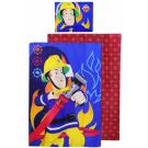 Obliečky Požiarnik Sam , Barva - Červeno-modrá , Rozměr textilu - 140x200