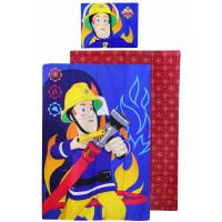 Obliečky Požiarnik Sam , Barva - Červeno-modrá , Rozměr textilu - 140x200