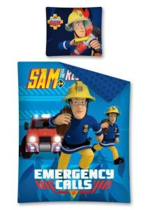 Obliečky Požiarnik Sam Emergency , Barva - Modrá , Rozměr textilu - 140x200