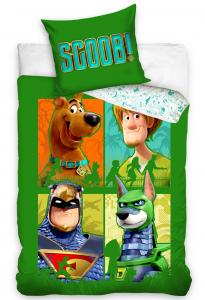 Obliečky Scooby Doo Zelená Štvorka , Barva - Zelená , Rozměr textilu - 140x200