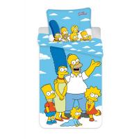 Obliečky Simpsons Family Clouds , Barva - Modrá , Rozměr textilu - 140x200