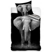Obliečky Slon Africký , Barva - Čierna , Rozměr textilu - 140x200